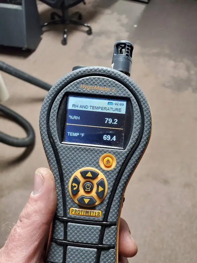 Moisture meter humidity assessment for Mold Remediation & Removal in Wake Forest